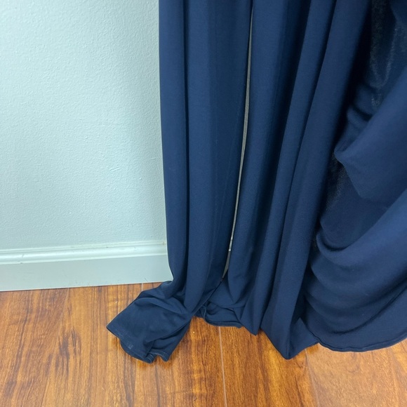 HALSTON Del Sequin Draped Jersey Sleeveless Halter Formal Jumpsuit Size 12 - Picture 8 of 10